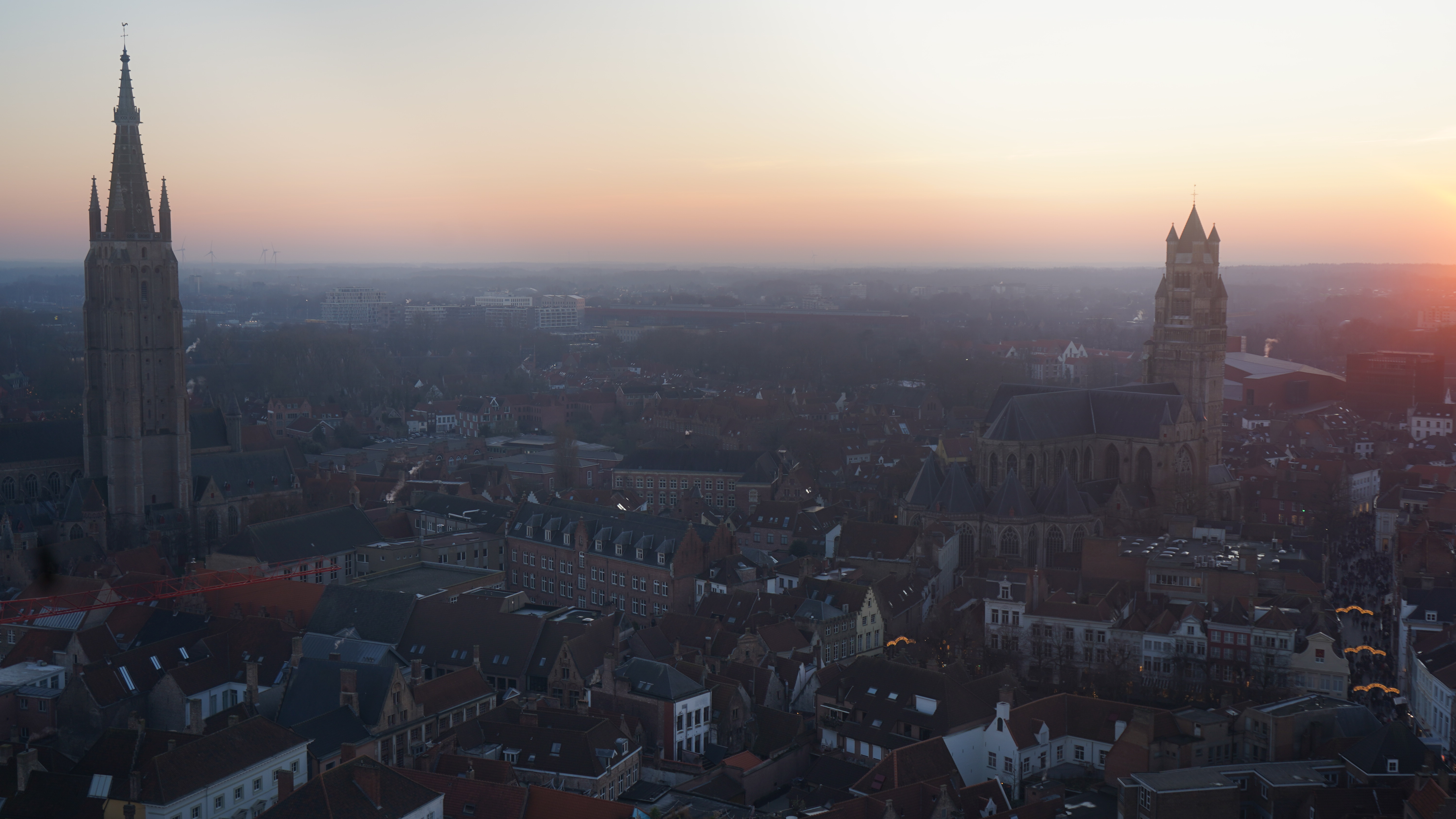  a city with a tall tower